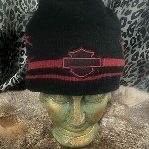 Harley-Davidson Black and Red Beanie